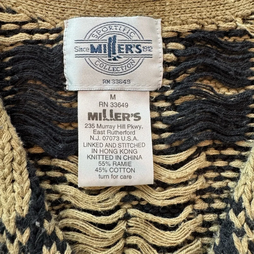 MILLER’S VINTAGE Knit Equestrian Rodeo Horse Sweater Vest Size Medium VGUC - Picture 3 of 9